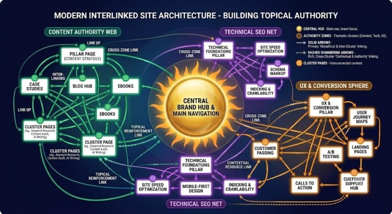 Silo structure SEO architecture diagram