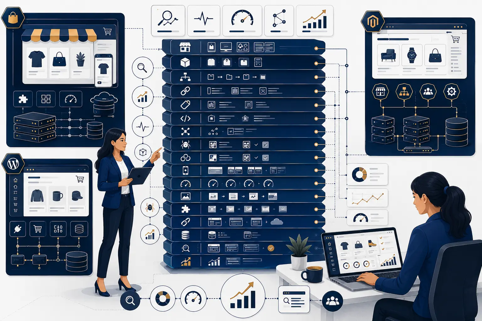 Platform Specific SEO Shopify SEO Services Delhi WooCommerce Magento
