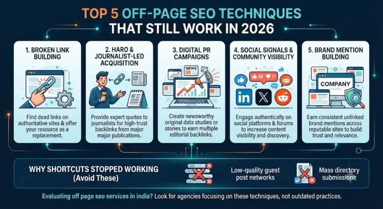 Top 5 Off-Page SEO Techniques That Still Work in 2026 Infographic