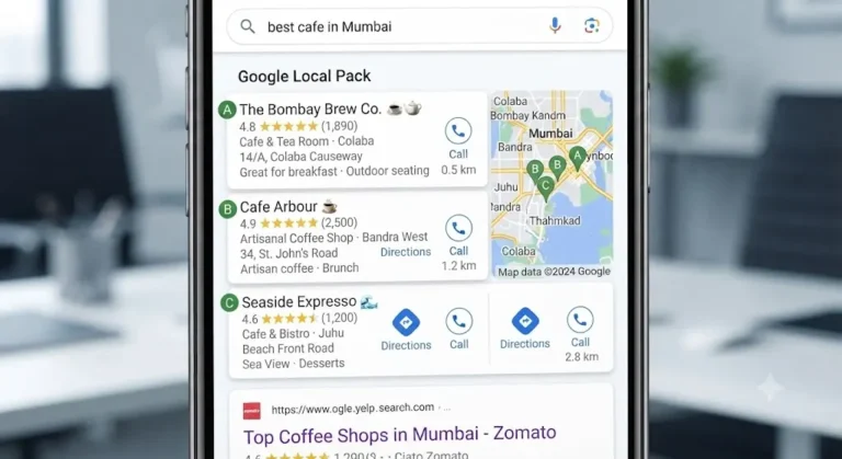 Local SEO Map Pack Ranking Before and After Transformation Chart