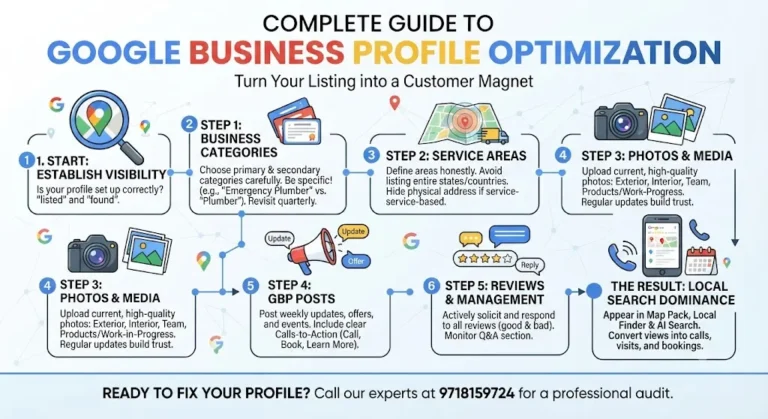 Google Business Profile optimization example WordPress backend media library